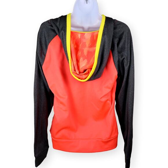 BCG Womens Performance Coral Pink Gray Colorblock Hoodie L - Picture 7 of 7